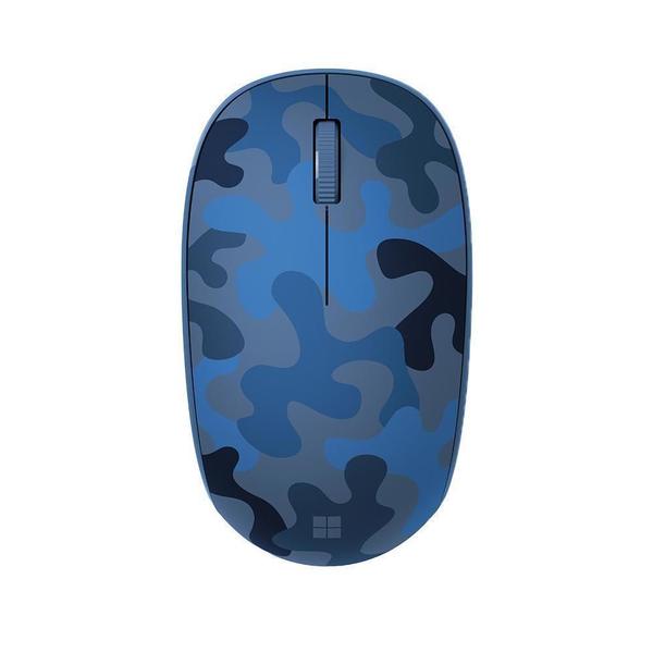Mouse Sem Fio Microsoft Bluetooth Azul Camuflado 8KX-00002 Imagem de Mouse Sem Fio Microsoft Bluetooth Azul Camuflado 8KX-00002