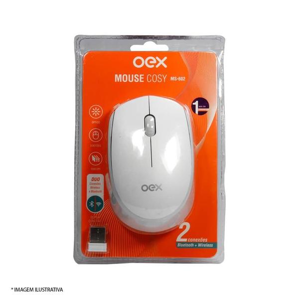 Imagem de Mouse Sem Fio Ms602 Cozy Duo Branco Oex