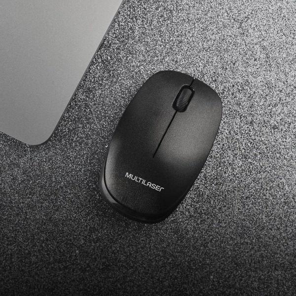 Imagem de Mouse Sem Fio Multilaser Preto USB 1200 Dpi