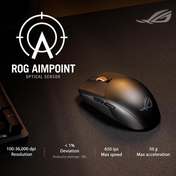 Imagem de Mouse sem fio para jogos ASUS ROG Strix Impact III 36K DPI