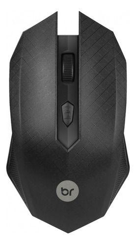 Imagem de Mouse Sem Fio Preto Ergonômico DPI Ajustável - Bright 0053