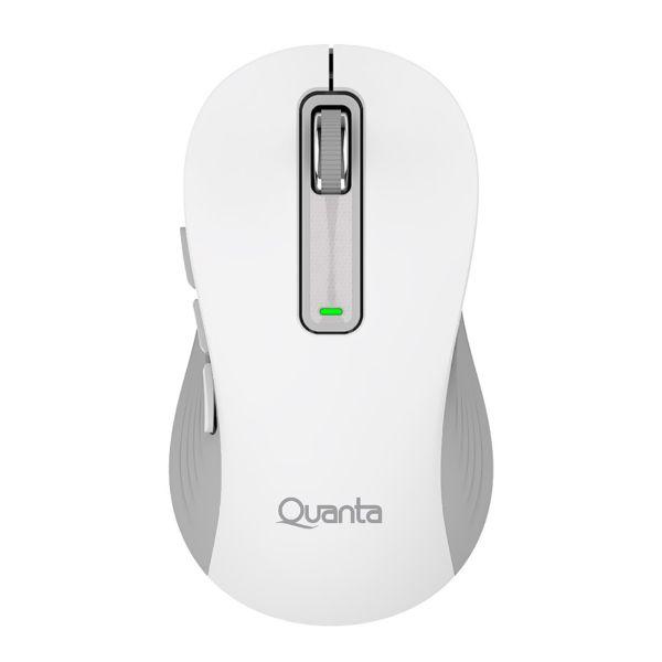 Imagem de Mouse Sem Fio Quanta QTMOI40 Ate 1.600 Dpi - Branco/Cinza