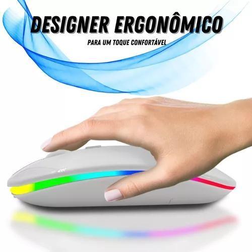 Imagem de Mouse Sem Fio Recarregável Bluetooth Rgb