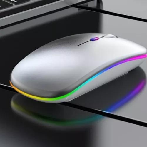 Imagem de Mouse Sem Fio Recarregável Com Led Rgb 2,4 ghz Wireless Computador Notebook Pc Universal Window