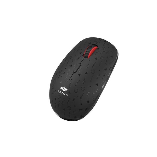 Imagem de Mouse Sem Fio Recarregável M-W90BK Preto C3Tech