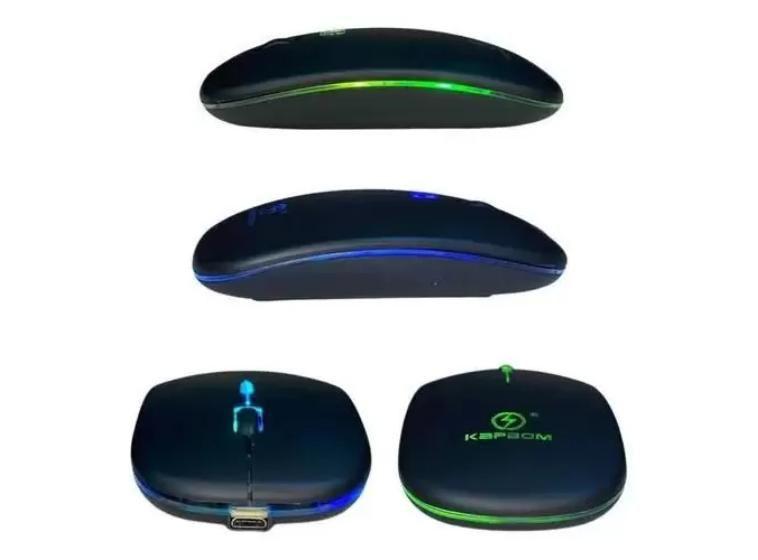 Imagem de Mouse Sem Fio Recarregavel Wireless RGB 2.4ghz Usb 1600dpi