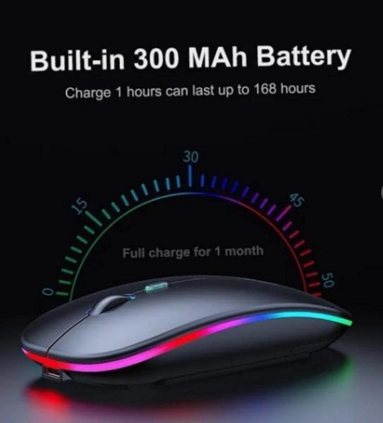 Imagem de Mouse sem fio RGB Recarregavel para Tablet Notebook PC