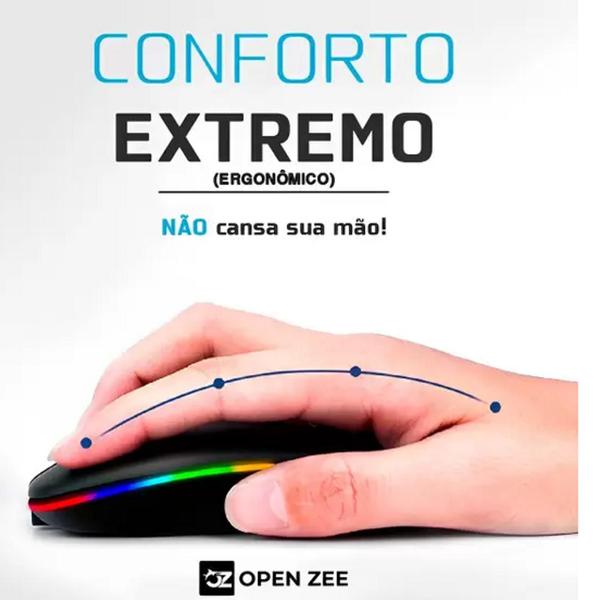 Imagem de Mouse sem fio RGB Recarregavel para Tablet Notebook PC