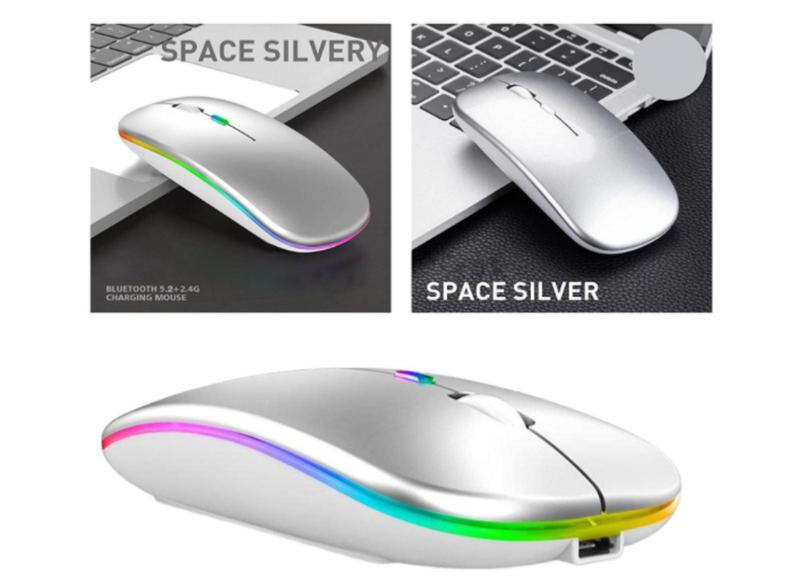 Imagem de Mouse Sem Fio Tablet Sm Tab A8 T290/ T295 Recarregável Luminoso Cinza