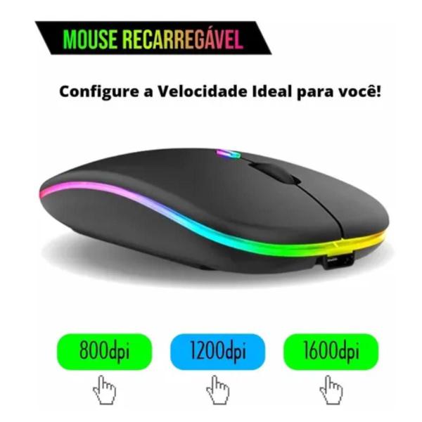 Imagem de Mouse Sem Fio USB Bluetooth Para Notebook Computador