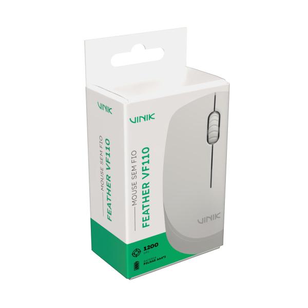 Imagem de Mouse Sem Fio Vinik Feather Vf110 1200dpi - Branco