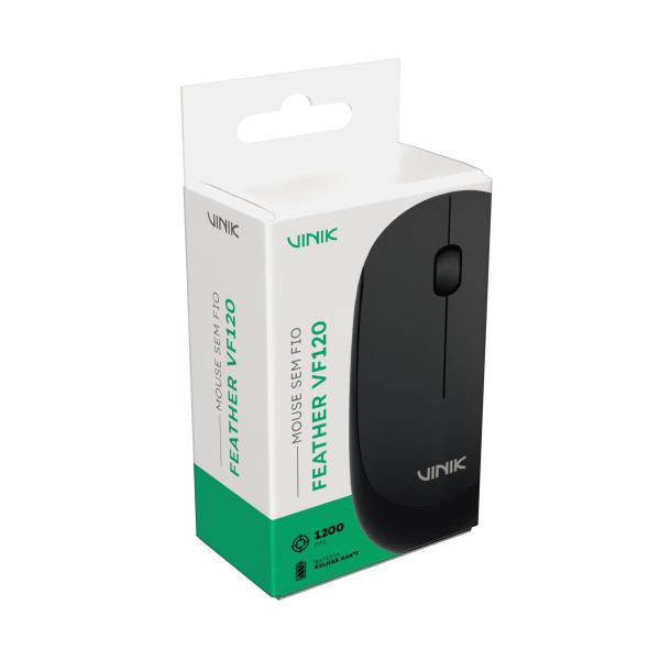 Imagem de Mouse Sem Fio Vinik Feather Vf120 1200dpi - Preto