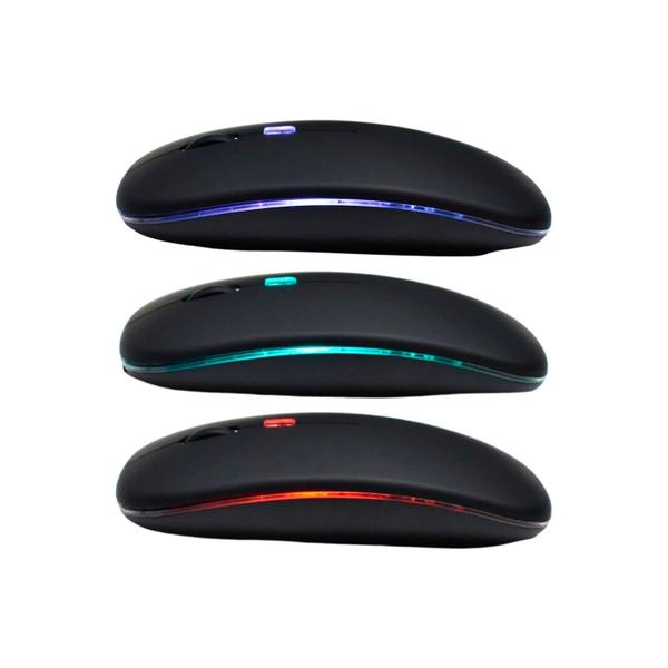 Imagem de Mouse sem fio Weibo Silent LED Bluetooth USB recarregável