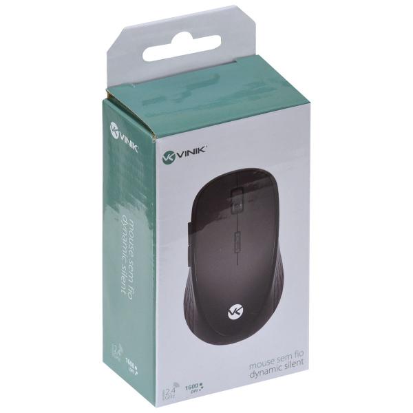 Imagem de Mouse sem Fio Wireless 2.4 GHZ Dynamic Silent 1600 DPI Clique Silencioso - Preto - SM200