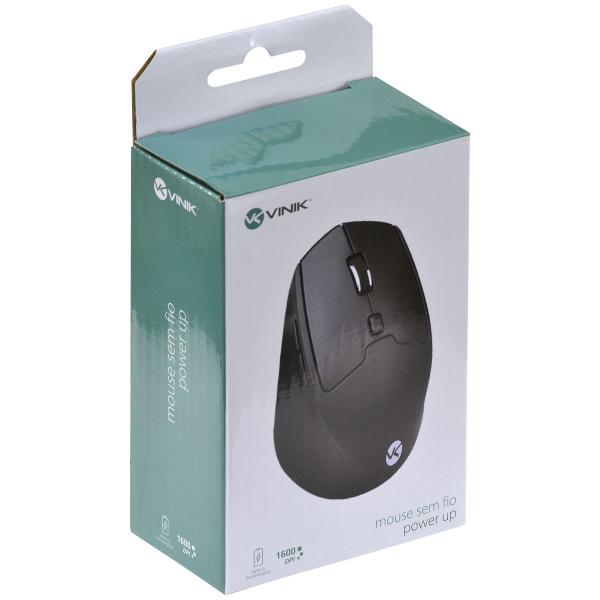 Imagem de Mouse Sem Fio Wireless 2.4 Ghz Recarregavel Power Up 1600 Dpi Preto Usb - Pm200