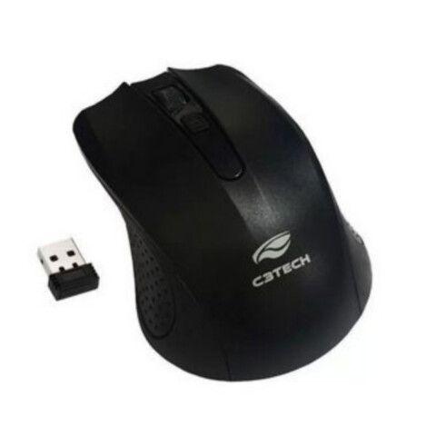 Imagem de Mouse sem fio wireless preto c3tech - m-w17bk