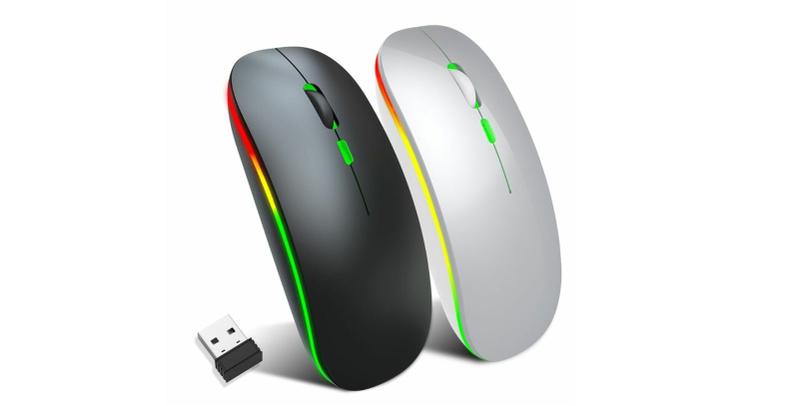 Imagem de Mouse Sem Fio Wireless Recarregável com LED KAPBOM - KA-618