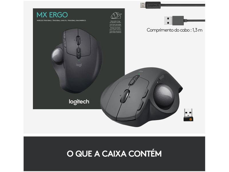 Imagem de Mouse Trackball sem Fio Logitech Óptico 440DPI