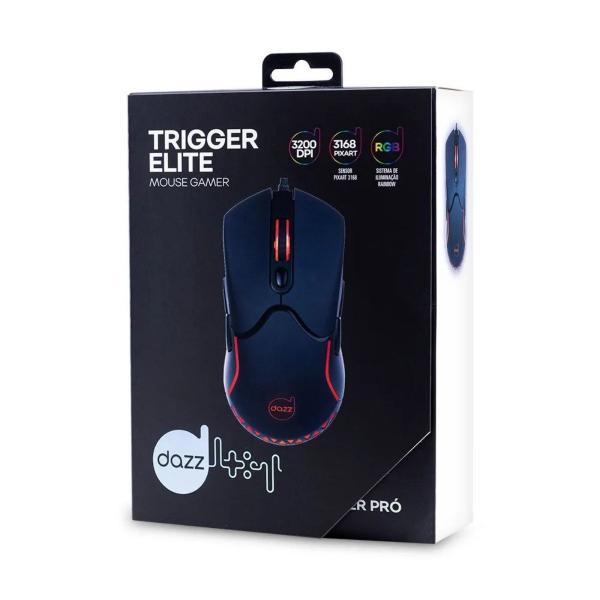 Imagem de Mouse Trigger Elite Ultralight RGB 3200 DPI Dazz - 62000039