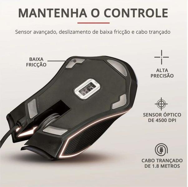 Imagem de Mouse trust gamer gxt160x ture rgb 23797 usb