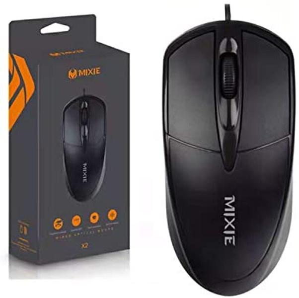 Imagem de Mouse Usb Com Fio Preto X2 Mixie