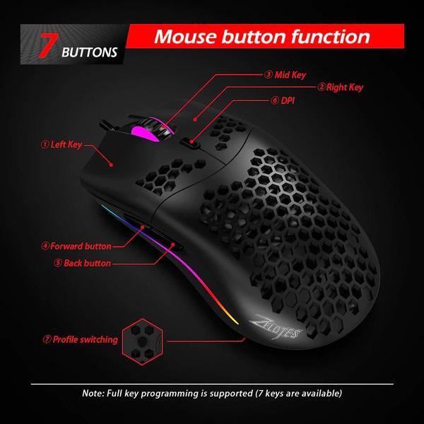 Imagem de Mouse USB Com fio RGB Gaming Mouse 16000DPI Jogo de computador Micefor PC Laptop Mouses