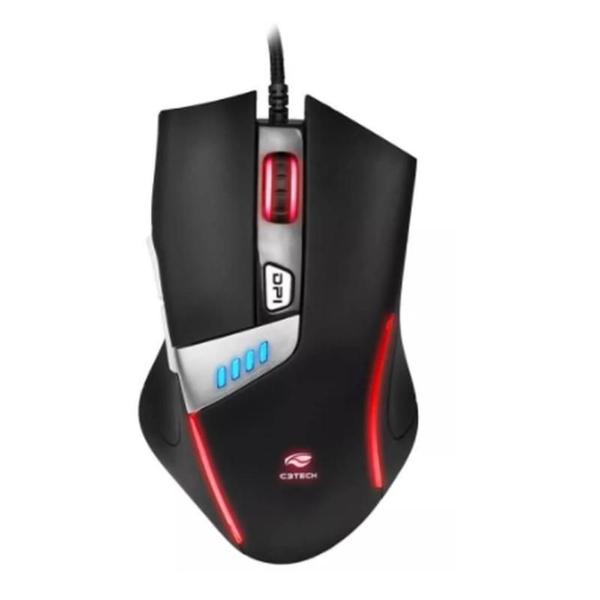 Imagem de Mouse Usb Gamer C3Tech Computador Gamer Com Led