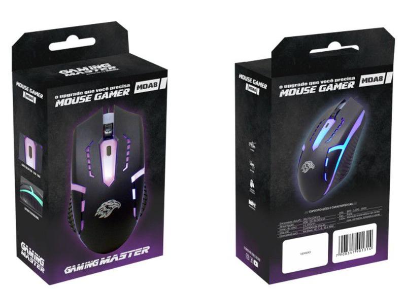 Imagem de Mouse USB Gamer Kmex MOA8 PRT