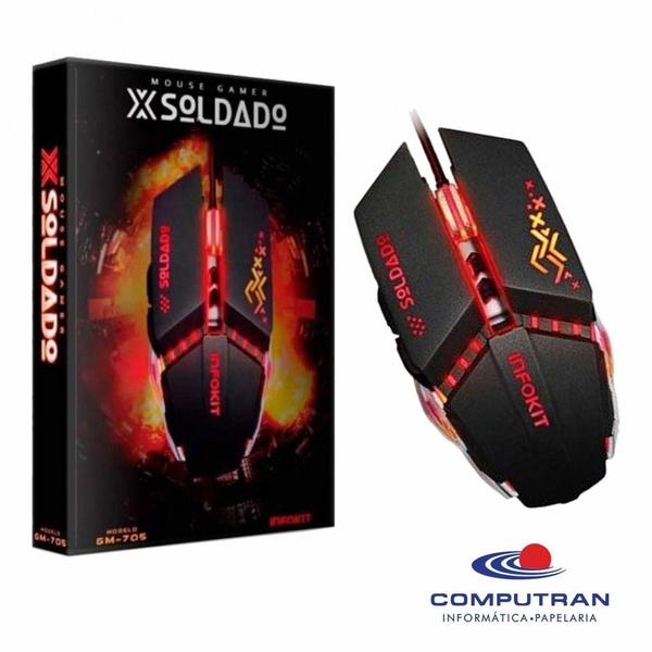 Imagem de Mouse Usb Infokit Gamer Gm-705 X-Soldado