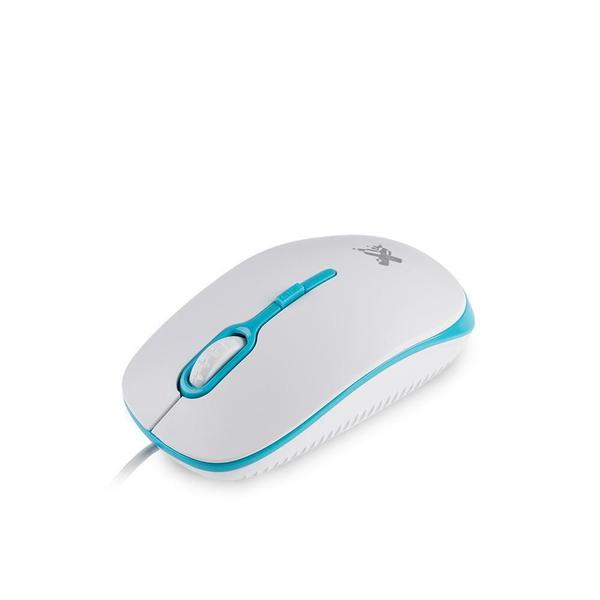 Imagem de MOUSE USB MAXPRINT 1200DPI Soft Colors BRANCO E AZUL