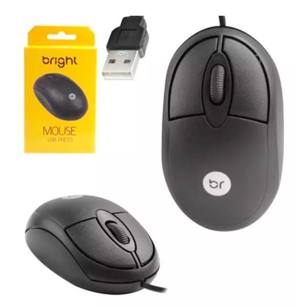 Imagem de Mouse USB Óptico 800 Dpi Preto Espanha 0106 Bright 01un