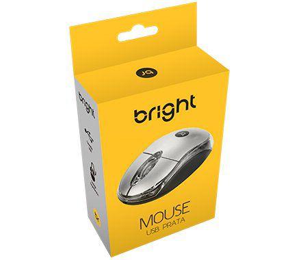 Imagem de Mouse Usb Simples Óptico C Fio Pc Notebook 107 PRATA Bright