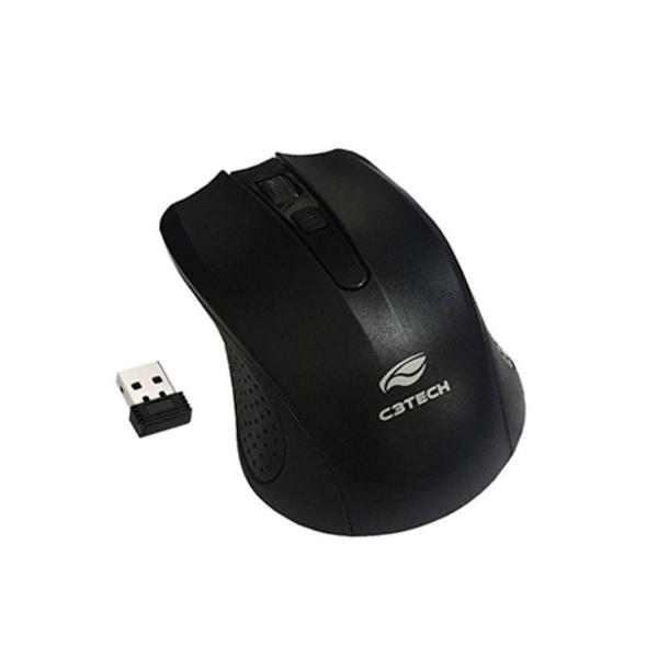 Imagem de Mouse Usb Wireless 1000dpi M-w20bk Preto - C3tech