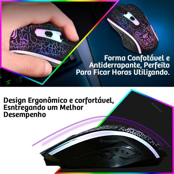 Imagem de Mouse Vertical Gamer P/ Computador Com Fio USB Fio 