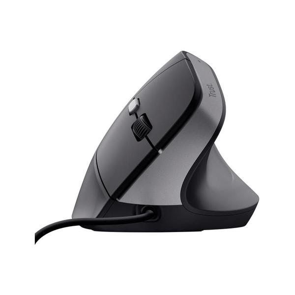 Imagem de Mouse Vertical Trust Bayo II, USB, 6 Botões, Ergonomico, Preto - 25144