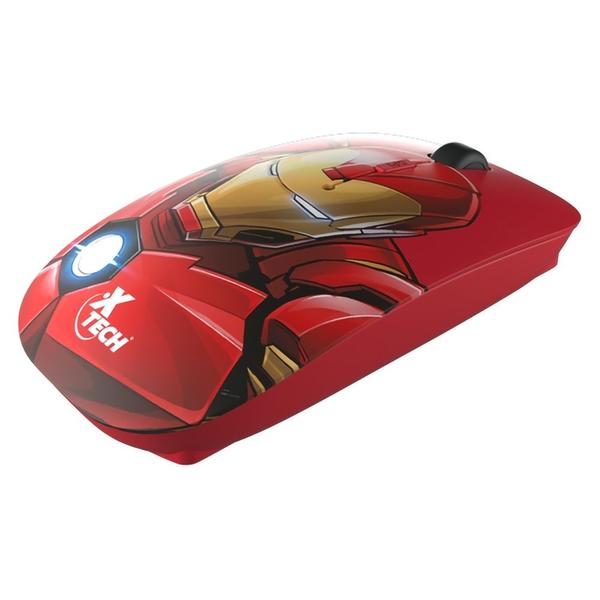 Imagem de Mouse Xtech Edicao Iron Man XTM-M340IM - Sem Fio - 1600 Dpi - 4 Botoes - Vermelho