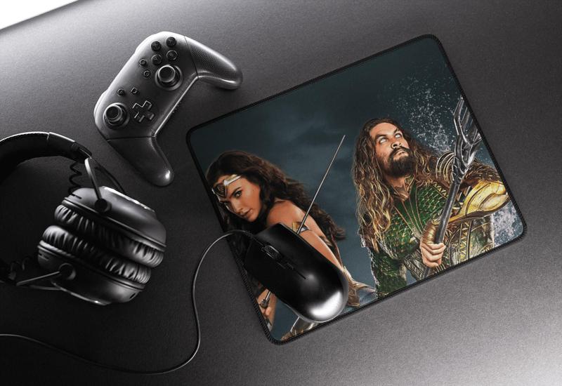 Imagem de Mousepad Aquaman e Mulher Maravilha