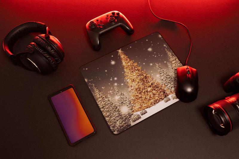 Imagem de Mousepad Árvore de Natal Dourada