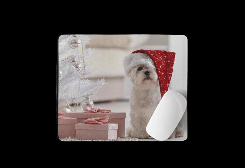 Imagem de Mousepad Cachorrinho com Gorro de Natal