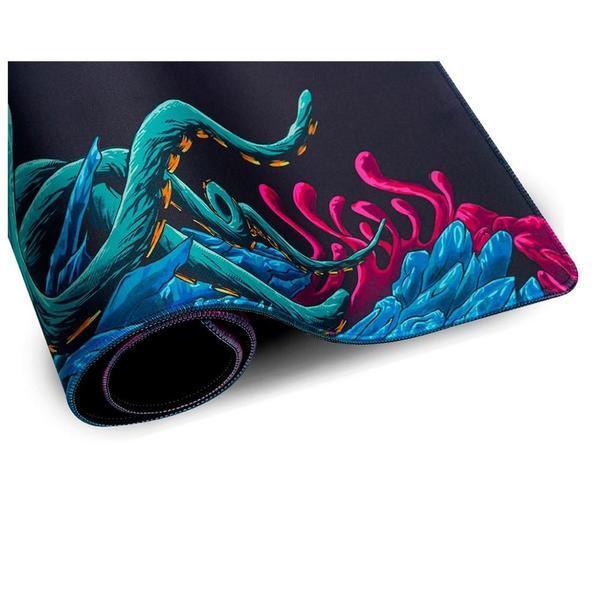 Imagem de Mousepad Dazz Hybrid Daskmat Octopus, Extra Grande 900x400mm, Borda Costurada, Preto Estampado - 62000141