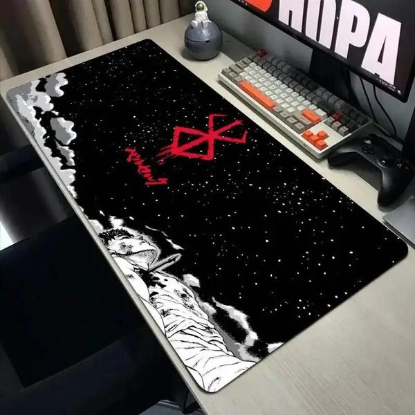 Imagem de Mousepad de Anime Berserk Guts - Bordas Costuradas e Base de Borracha