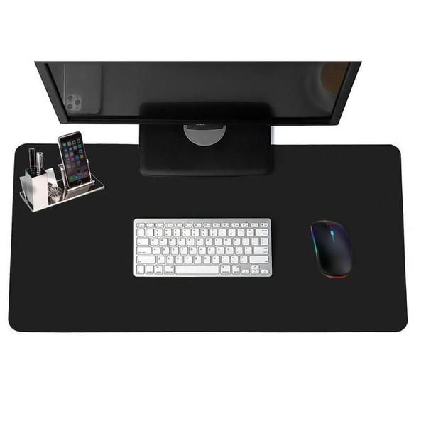 Imagem de Mousepad Desk Pad Extra Grande 100X40 De Couro E Apoio Copo