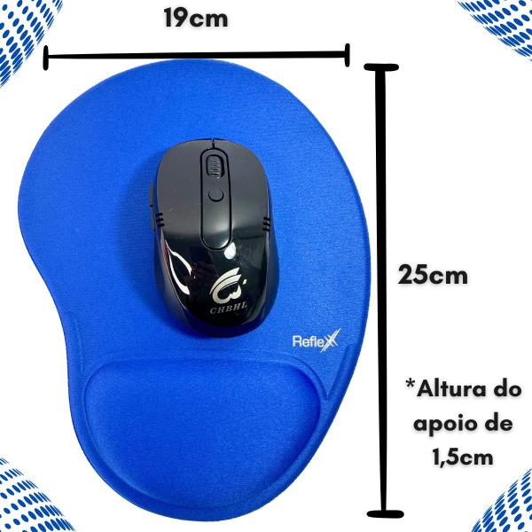 Imagem de Mousepad Ergonomico Com Apoio Descanso De Punho Conforto Nfe