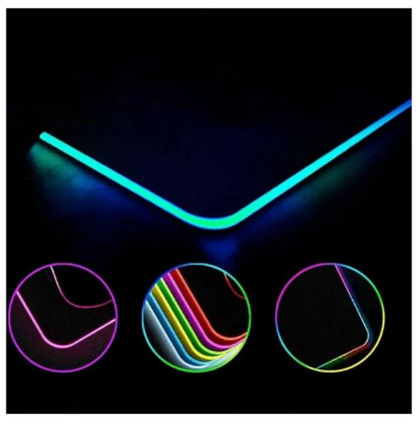 Imagem de Mousepad Ergonômico Led Rgb 7 Cores Gamer Antiderrapante Usb