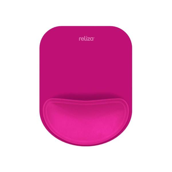 Imagem de Mousepad Ergônomico Reliza Compact - Base Antiderrapante - Apoio de Pulso - Magenta - 010855