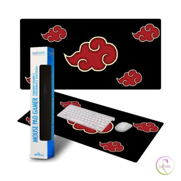 Imagem de MousePad GAMER Exbom 70cmx35cm Estampa Akatsuki Naruto