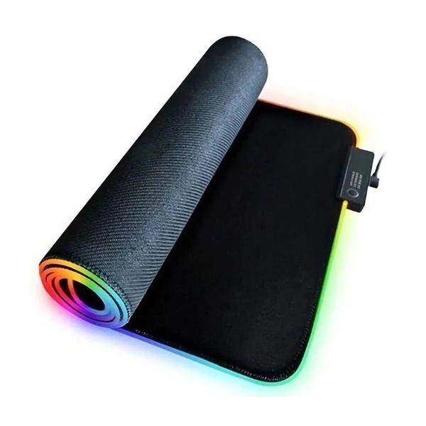 Imagem de Mousepad Gamer Extra Grande 80x30 cm Com 7 Cores de LED RGB - Exbom