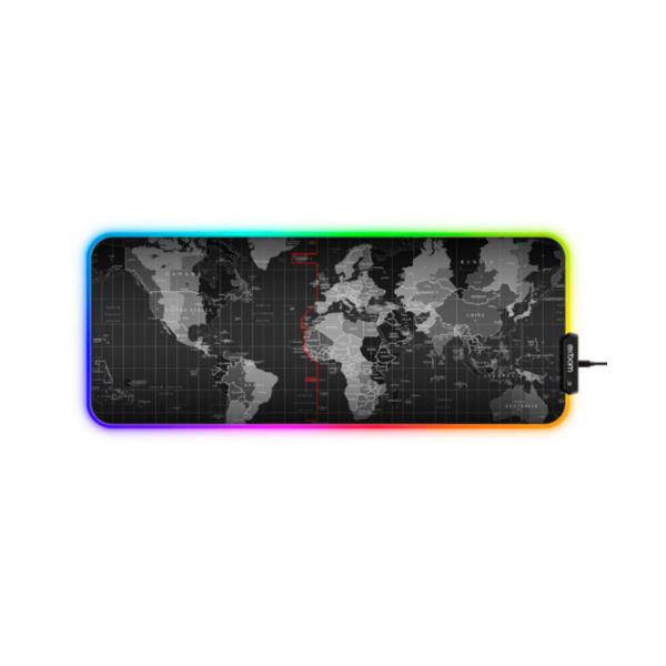 Imagem de Mousepad Gamer Grande Com Led RGB 11 cores 80x30cm - Mapa Mundi