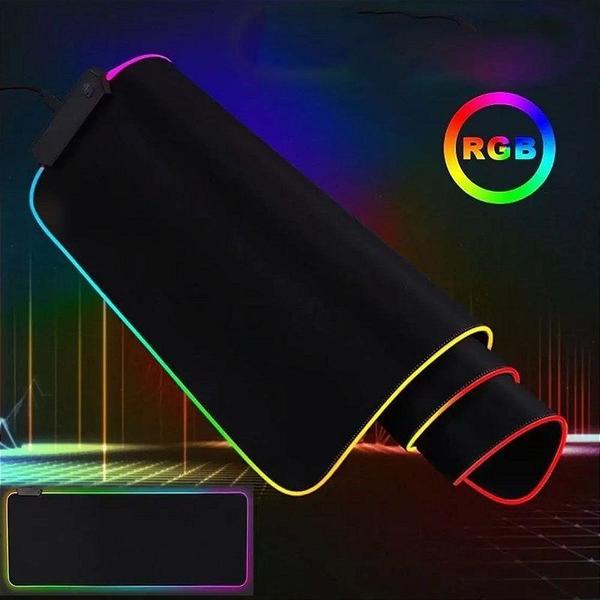 Imagem de Mousepad Gamer Grande Com Led RGB 7 cores 80x30cm - Exbom