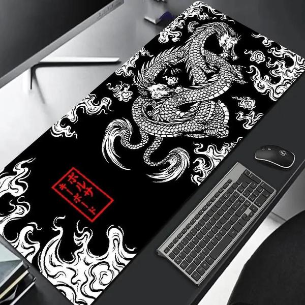 Imagem de Mousepad Gamer Grande XXL com Dragão Japonês - 900x400/700x300 - Anime